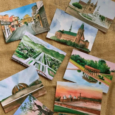 Frere Hall Library Postcard
