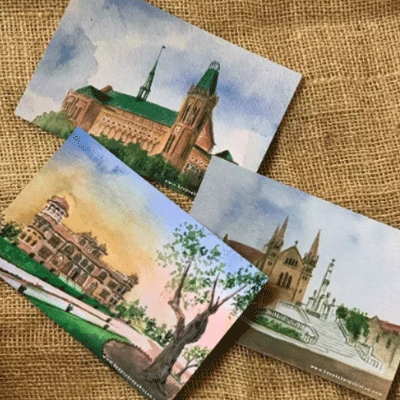 Frere Hall Library Postcard