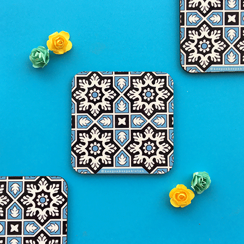 Blue Pottery Tea Coaster