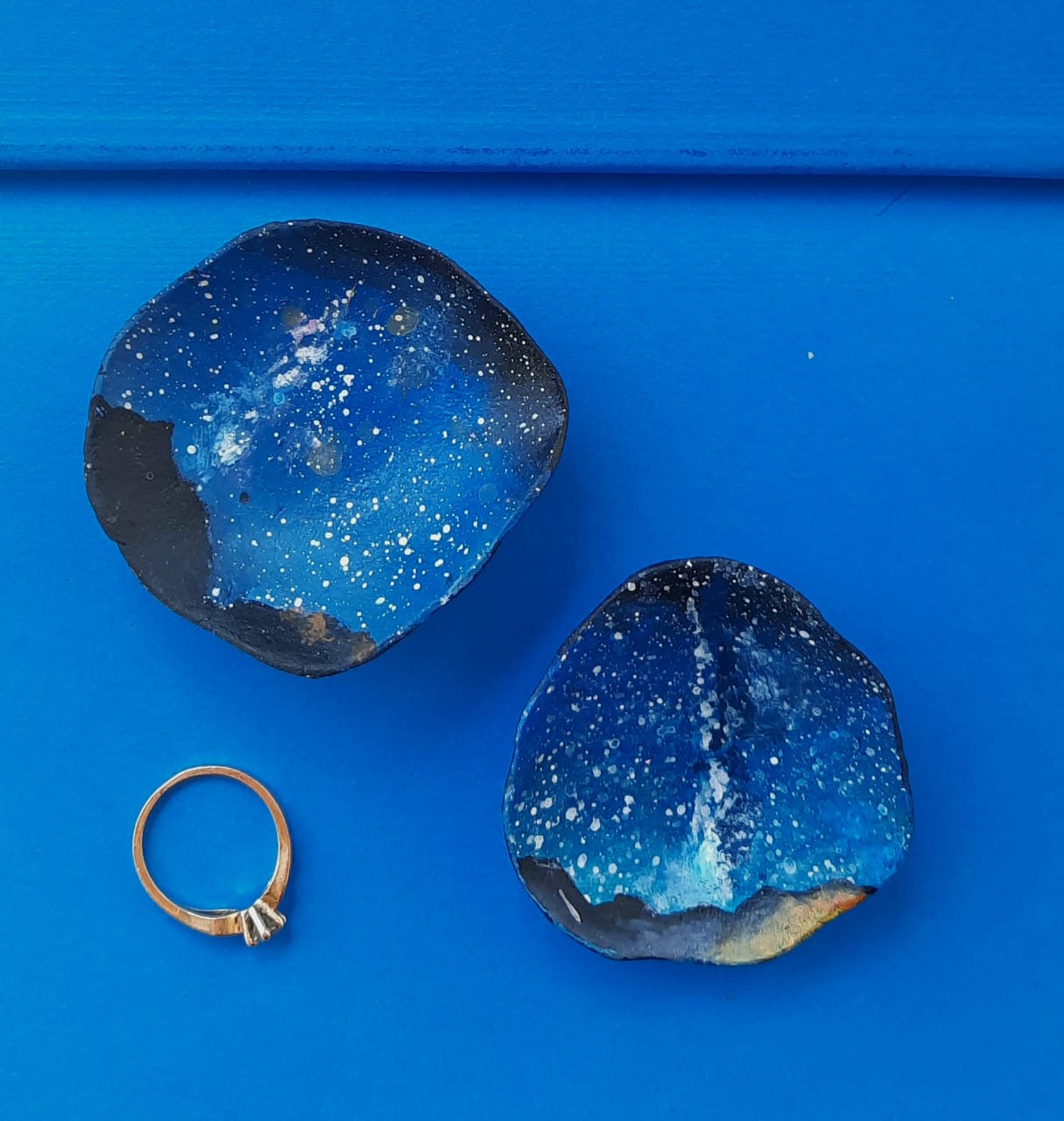 Starry Sky Jewellery Dish Pair